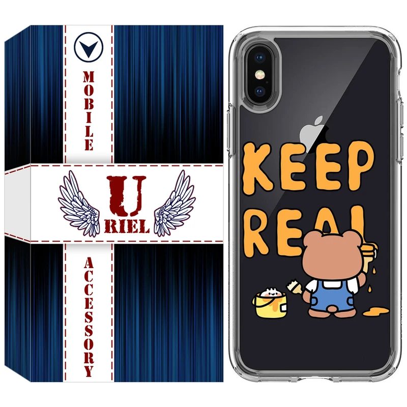کاور یوریل مدل Clear کد 15 طرح خرس مناسب برای گوشی موبایل اپل iPhone X / iPhone XS