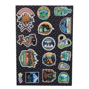 برچسب مدل برش خورده طرح طبیعت گردی و کمپینگ کد 04