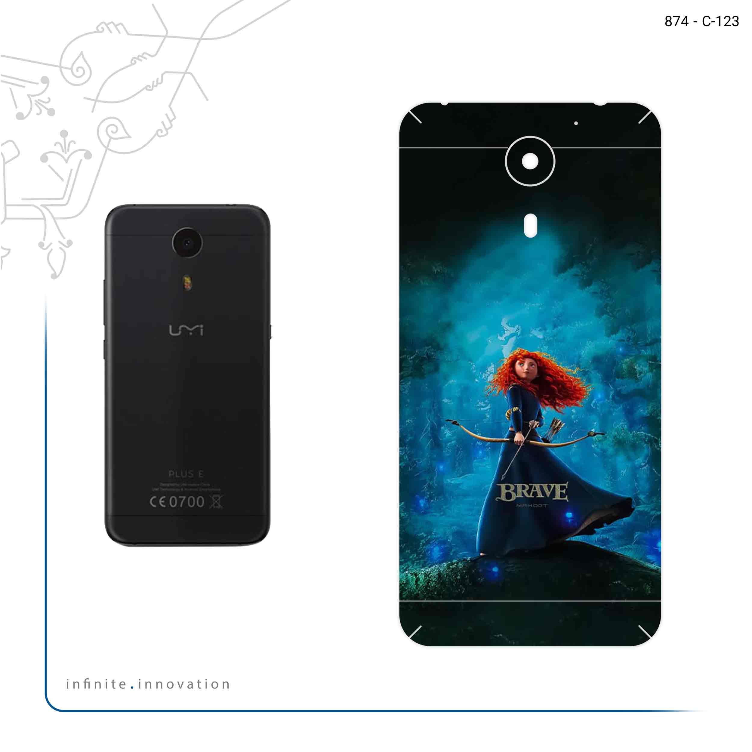 برچسب پوششی ماهوت مدل Brave مناسب برای گوشی موبایل یومی Plus
