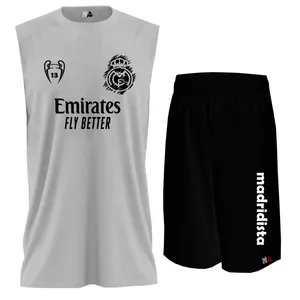 ست تاپ و شلوارک مردانه مدل Real Madrid کد BTPS001