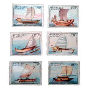 تمبر یادگاری مدل قایق کد bc-1565 مجموعه 6 عددی