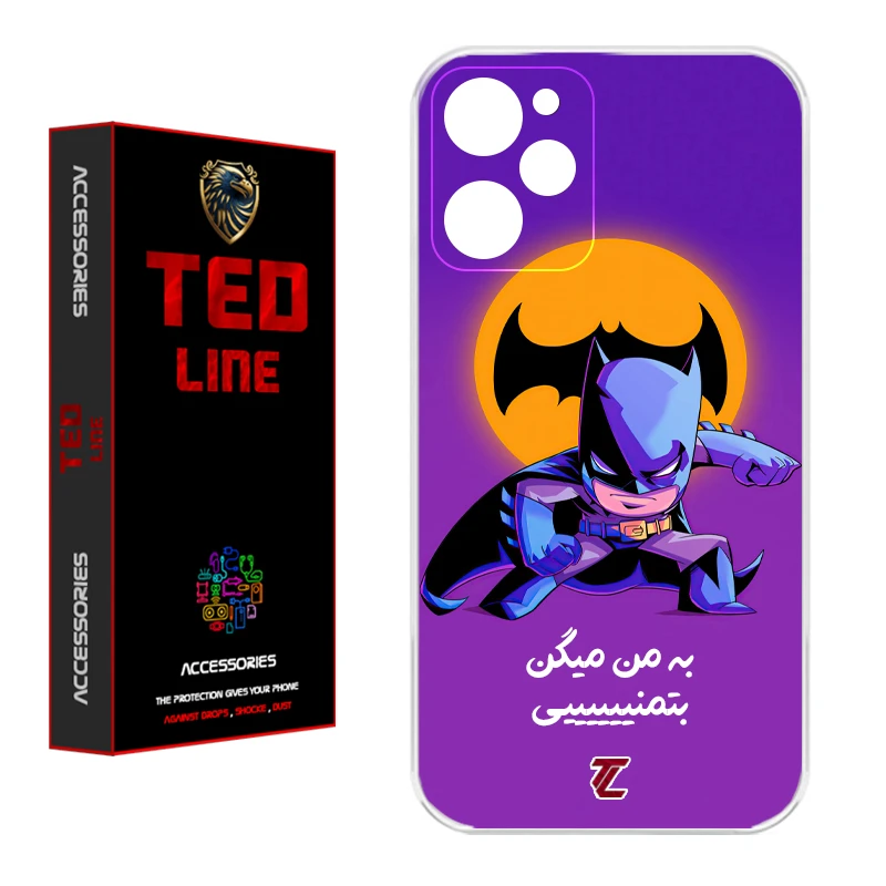 کاور تد لاین طرح بتمن کد 1105 مناسب برای گوشی موبایل شیائومی Poco X5 Pro
