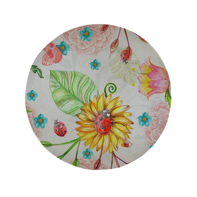 پادری مدل دایره طرح کفشدوزک کد 5890 سایز 90 × 90 سانتی متر 