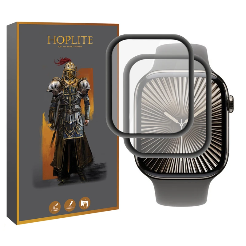 محافظ صفحه نمایش هاپلایت مدل Pmma-HL مناسب برای اپل واچ سری 10 سایز 46 میلی متری بسته دو عددی