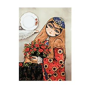 نخ و نقشه تابلوفرش  مدل 01105