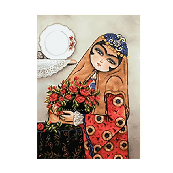 نخ و نقشه تابلوفرش  مدل 01105