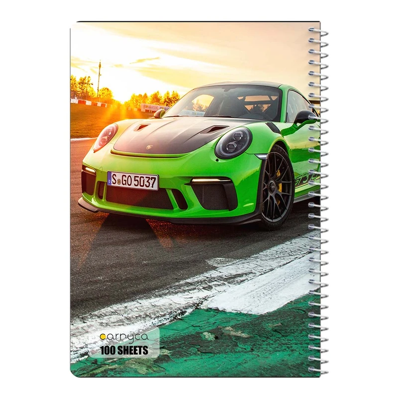دفتر مشق 100 برگ سیمی کارنیکا طرح پورشه Porsche کد 80574