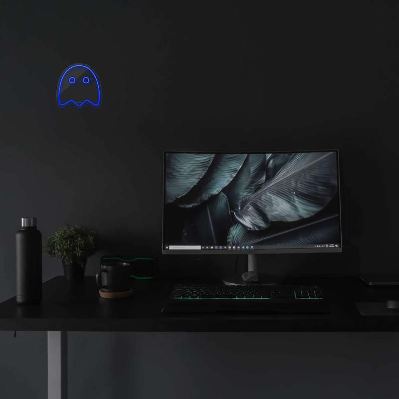 چراغ دیواری نئون دیزاین طرح Packman-2_BL