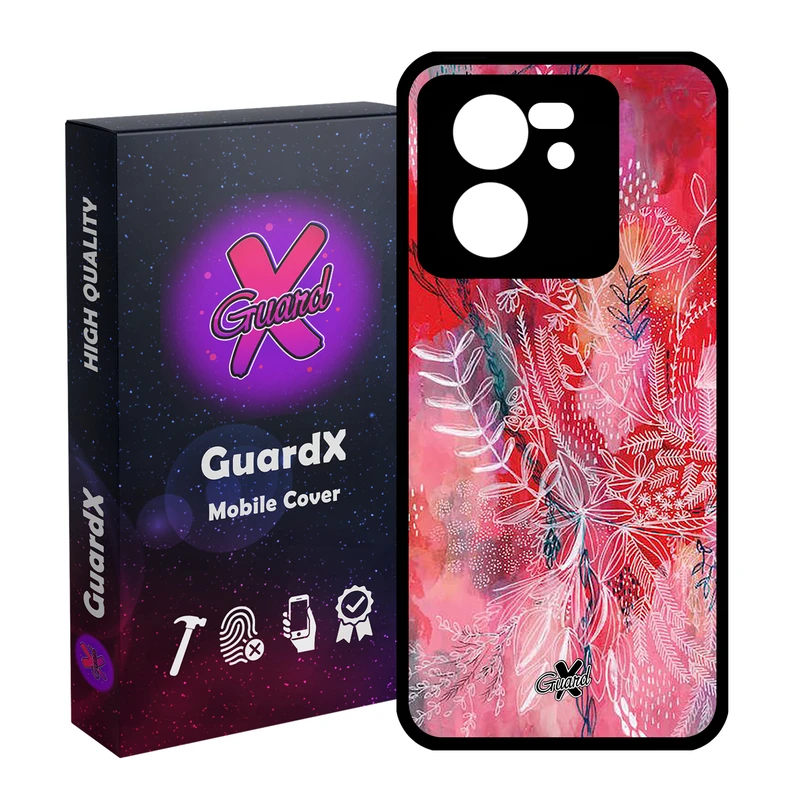 کاور گارد ایکس طرح گل مدل Glass10282 مناسب برای گوشی موبایل شیائومی 13T/13T Pro/Redmi K60 Ultra