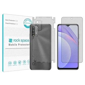 Matte Rockspace HyMTT screen protector suitable for the Xiaomi Redmi Note 9 4G mobile phone along with the back of the phone