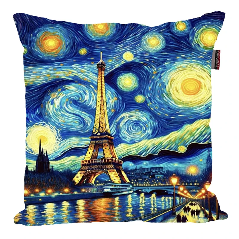 کوسن پاد آفرین مدل فانتزی طرح ونگوک شب های آرام و پرستاره کد p1024