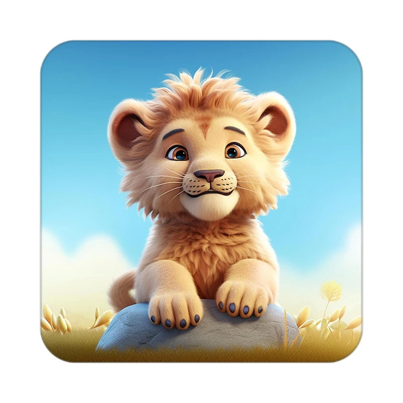 زیر لیوانی کاکتی طرح شیر مدل mp22793