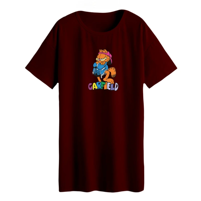 تی شرت لانگ زنانه مدل گارفیلد کد 05