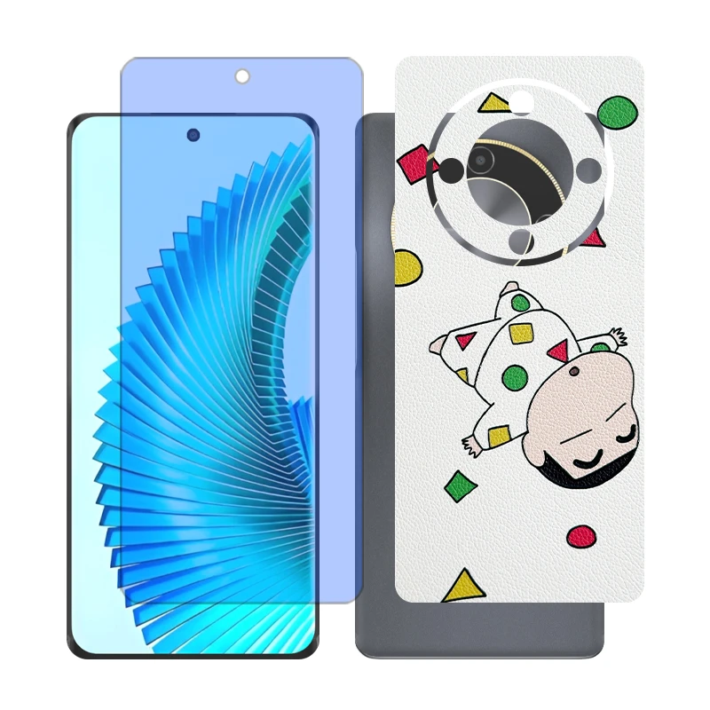 محافظ صفحه نمایش بلو کات گلس مدل together مناسب برای گوشی موبایل آنر X9b به همراه برچسب پوششی پشت گوشی