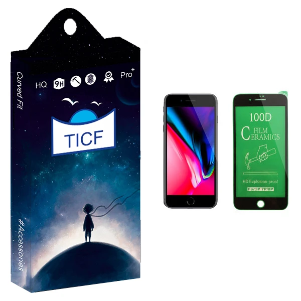محافظ صفحه نمایش سرامیکی تی ای سی اف مدل +HD مناسب برای گوشی موبایل اپل iPhone 7 Plus