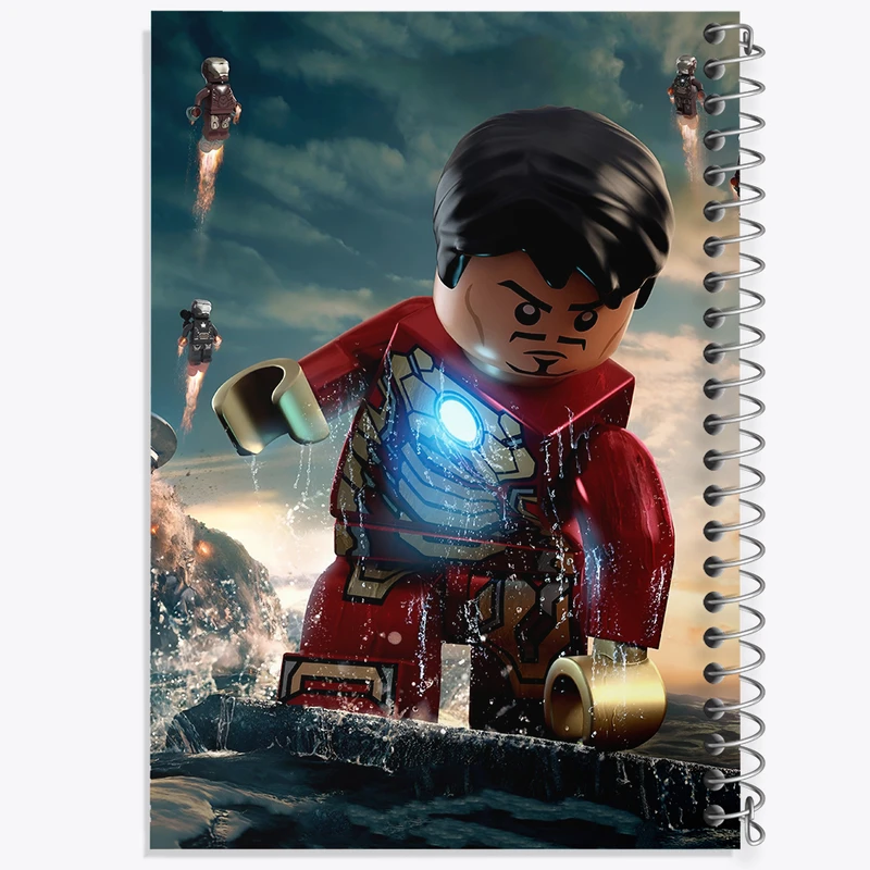 دفتر شطرنجی 50 برگ خندالو طرح مرد آهنی مارول (Marvel) کد N2919