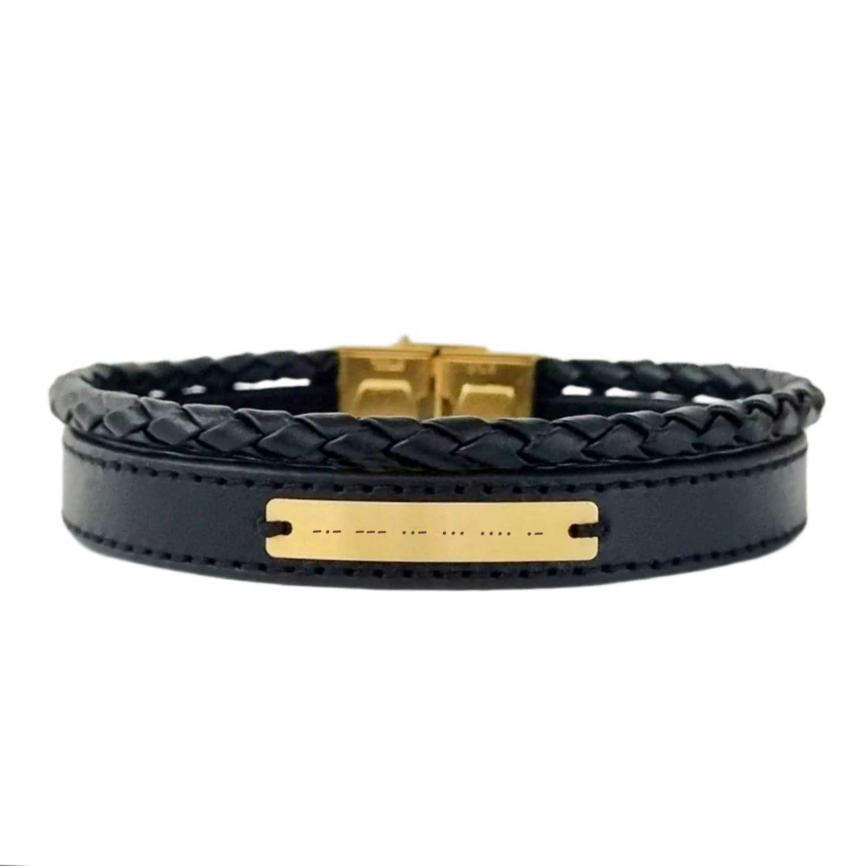 دستبند طلا 18 عیار مردانه لیردا مدل اسم کوشا 6777