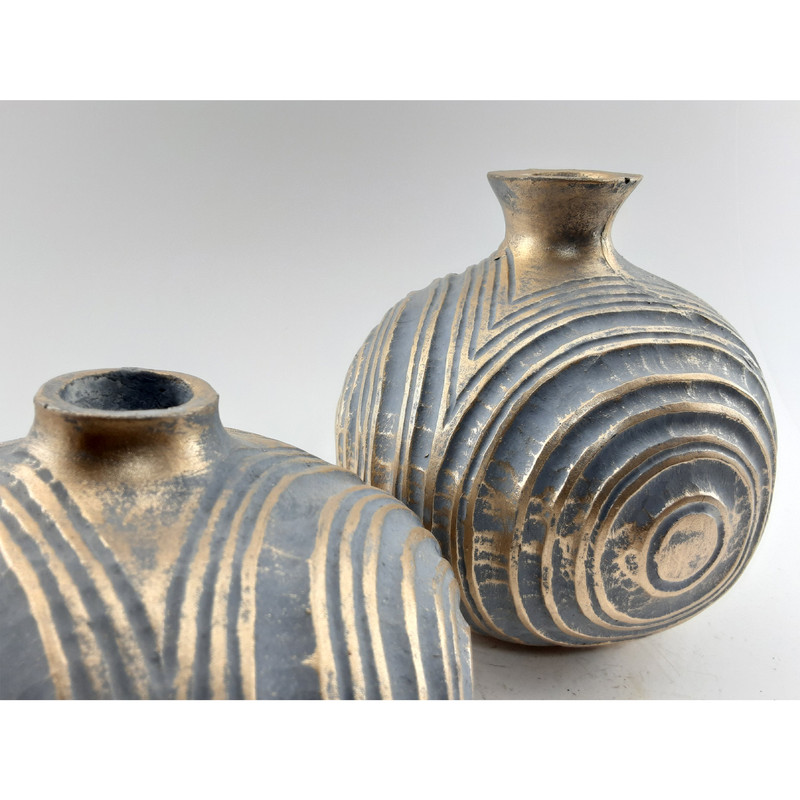 گلدان دکوری مدل آنتیک کد 523 مجموعه 2 عددی