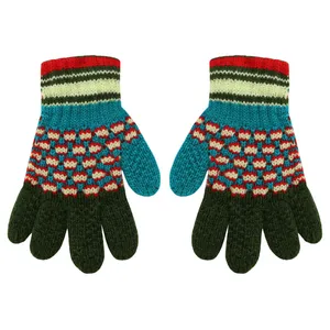 دستکش بافتنی بچگانه مدل KJ-03-BLU