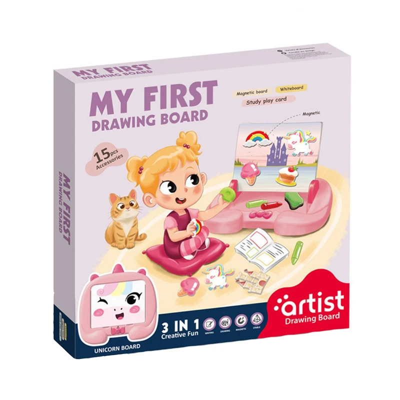 بازی آموزشی مدل تخته مغناطیسی طرح وایت بورد یونیکورن کد 59