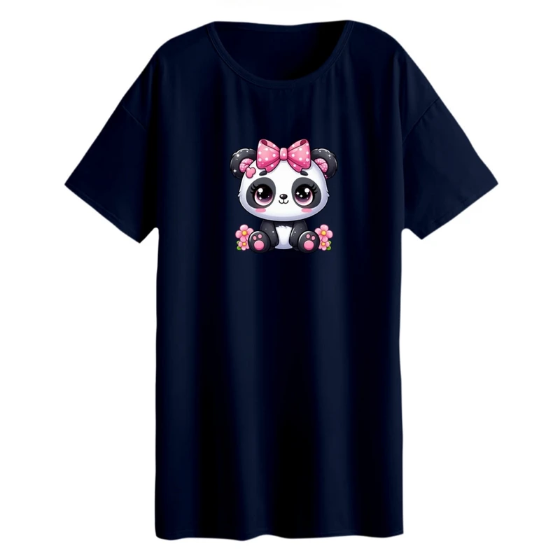 تی شرت لانگ آستین کوتاه زنانه مدل پاندا کد 01