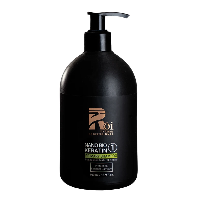شامپو مو روآ دو بیوتی مدل Nano Bio Keratin-1 مناسب برای موهای وزدار و خشک حجم 500 میلی لیتر