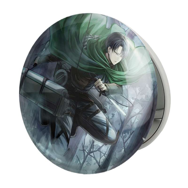 آینه جیبی خندالو طرح لیوای انیمه اتک آن تایتان Attack on Titan مدل تاشو کد 18626