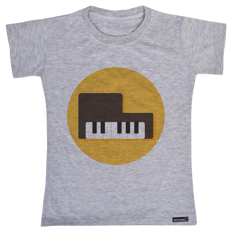 تی شرت آستین کوتاه دخترانه 27 مدل Music Piano کد MH430