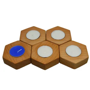 جاشمعی چوبی مدل mwh01 مجموعه 5 عددی