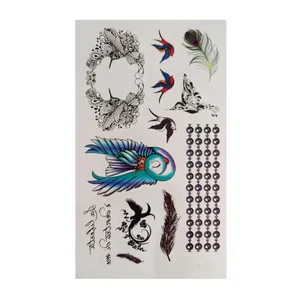 تتو موقت طرح پرستو و دستبند و پر کد 76