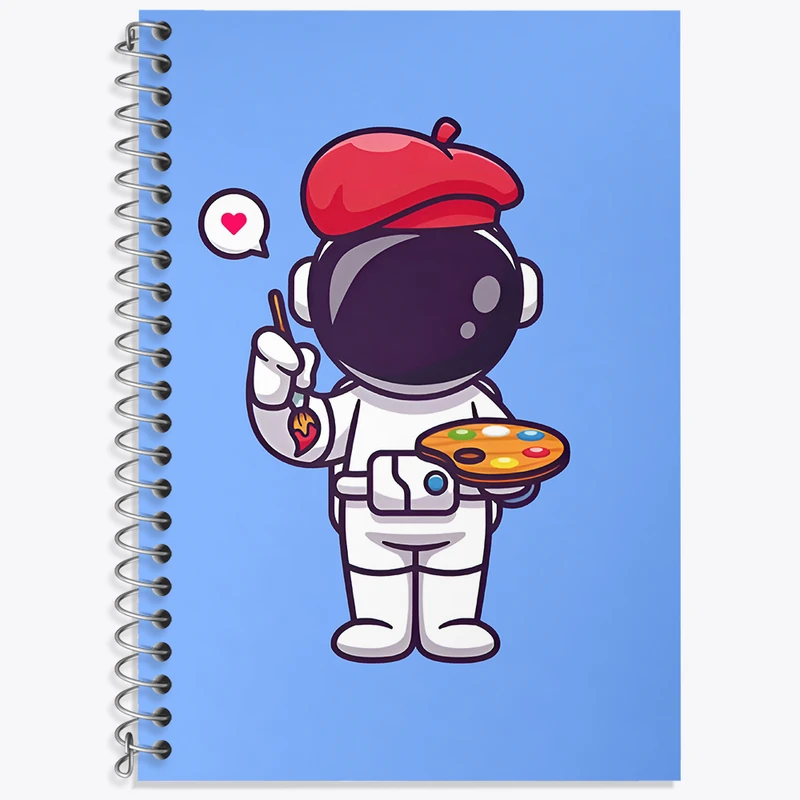 دفتر نت موسیقی 50 برگ خندالو طرح فضانورد بامزه کد N5168