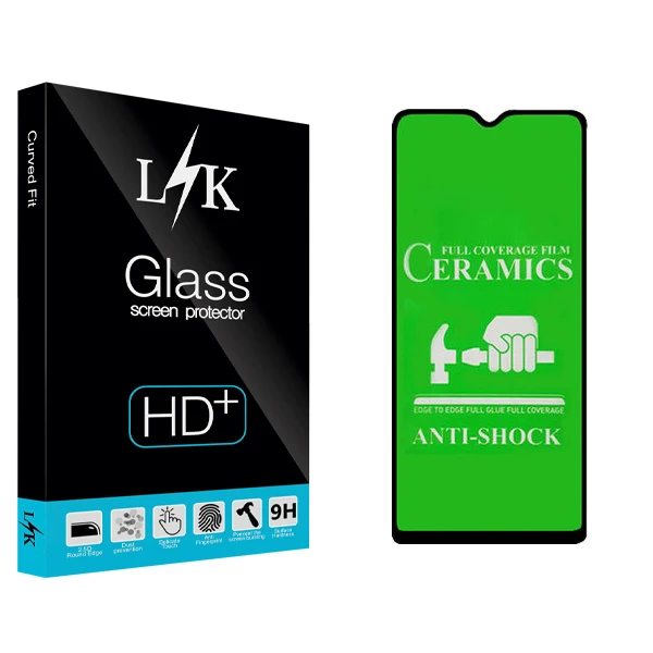 محافظ صفحه نمایش سرامیکی ال کی مدل Hard glass مناسب برای گوشی موبایل شیائومی Redmi 9 Power