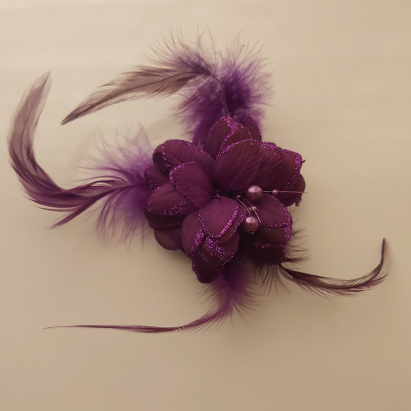 گل سینه زنانه مدل بنفشه کد 111