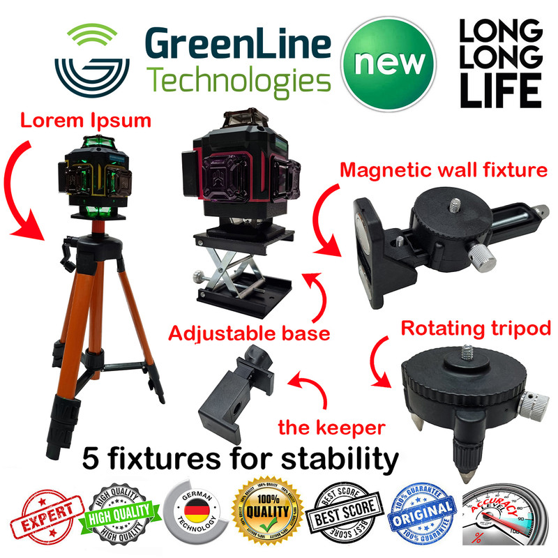 تراز لیزری  مدل 16 لاین کد DW-360-4D Hard Box