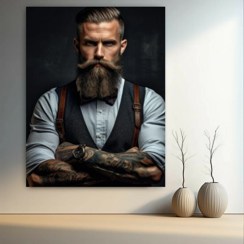  پوستر طرح آرایشگاه مردانه مدل آرایشگر کد FP104992