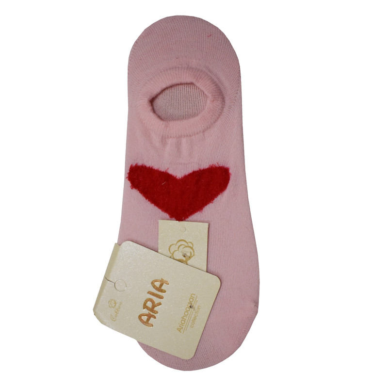 جوراب دخترانه طرح قلب مدل Anp 219