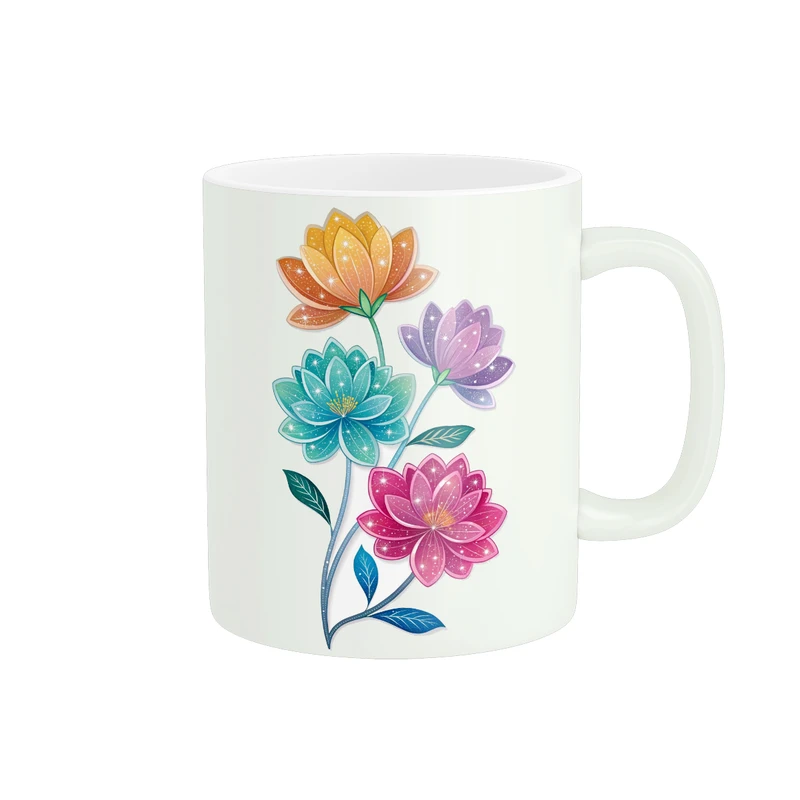 ماگ پاد آفرین طرح گل کد 1082