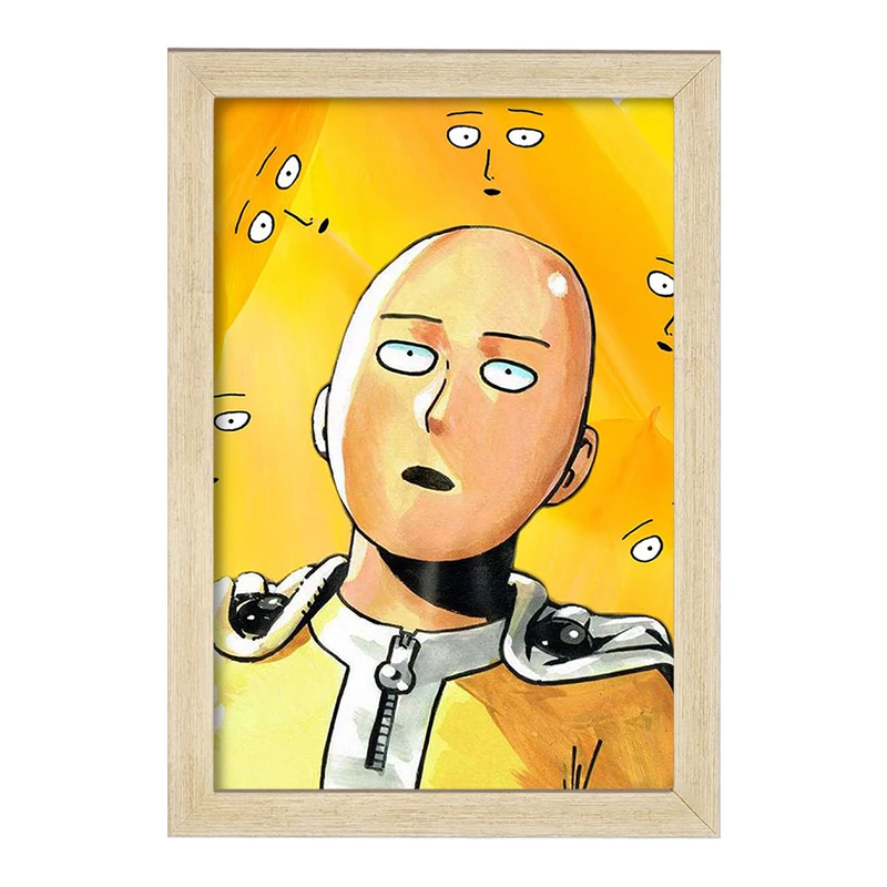 تابلو خندالو مدل سایتاما انیمه مرد تک مشتی One Punch Man  کد 11387