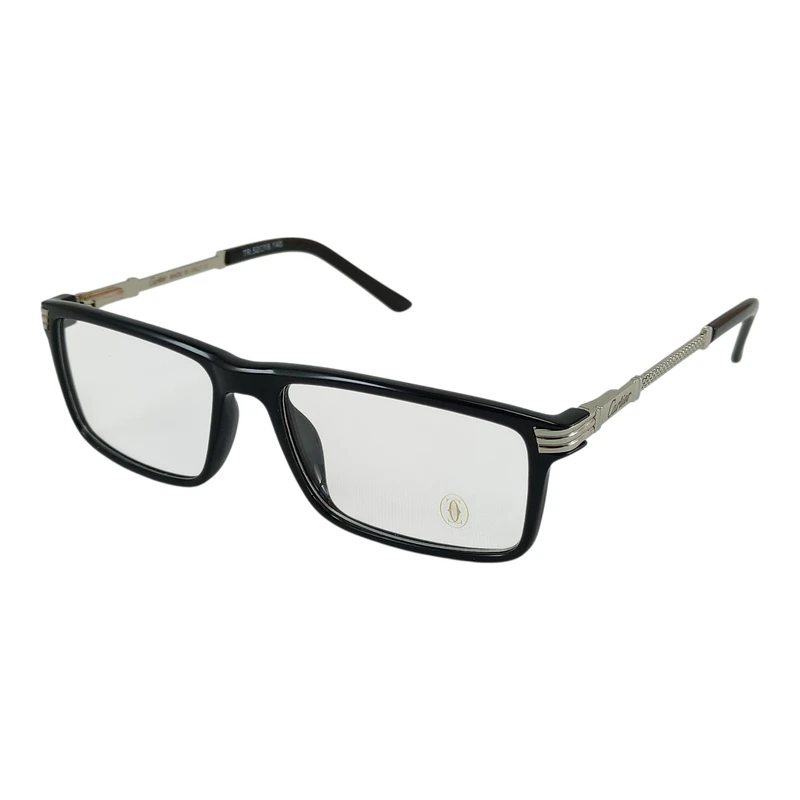 فریم عینک طبی مستطیلی مدل  دوردار کائچویی دسته بافت مناسب برای انواع فرم های صورت