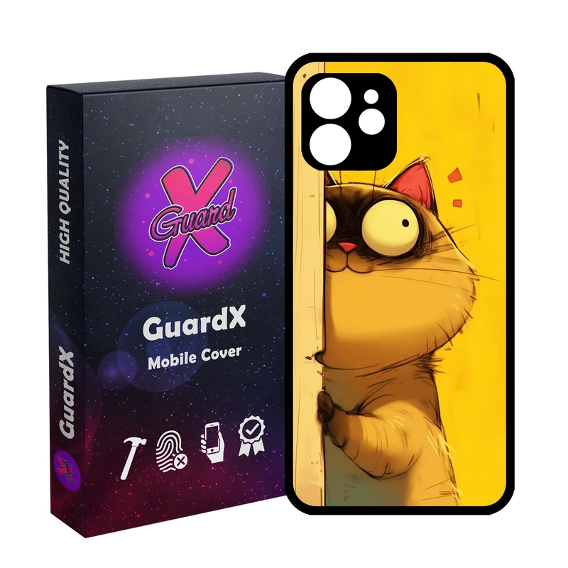 کاور گارد ایکس طرح Cat مدل Glass10729 مناسب برای گوشی موبایل اپل iPhone 12