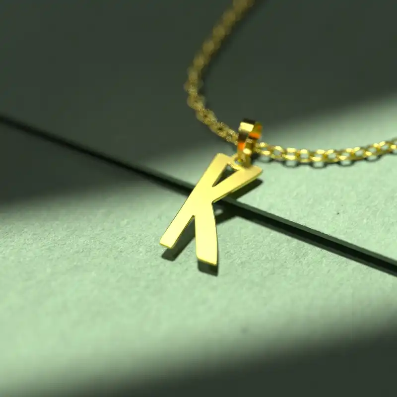 گردنبند طلا 18 عیار زنانه مدوپد مدل حرف K کد H3-1-1143