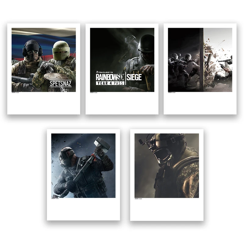 آویز تزیینی عرش مدل رینبو سیکس Rainbow six کد Asa177 مجموعه پنچ عددی