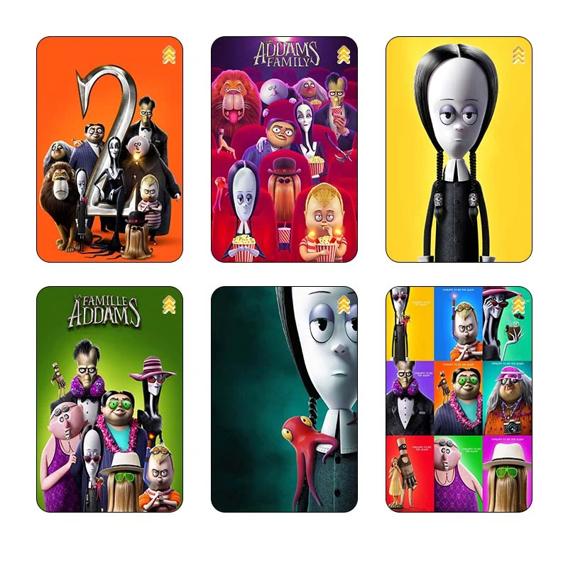 استیکر کارت مدل سام نگار طرح خانواده آدامز The Addams Family کد SP1298 مجموعه 6 عددی