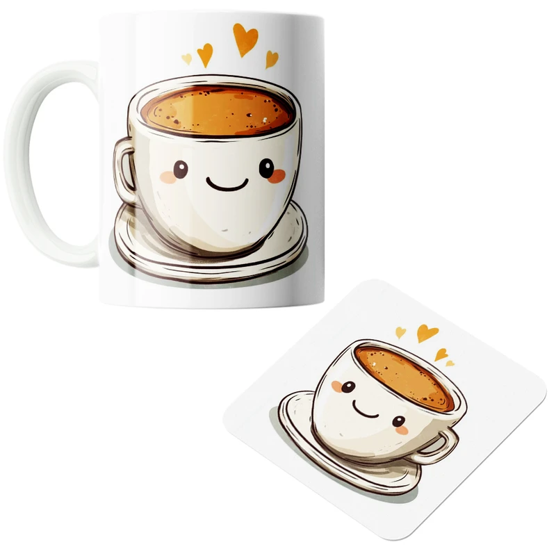 ماگ پاد آفرین مدل  Coffee کد z344 به همراه زیر لیوانی