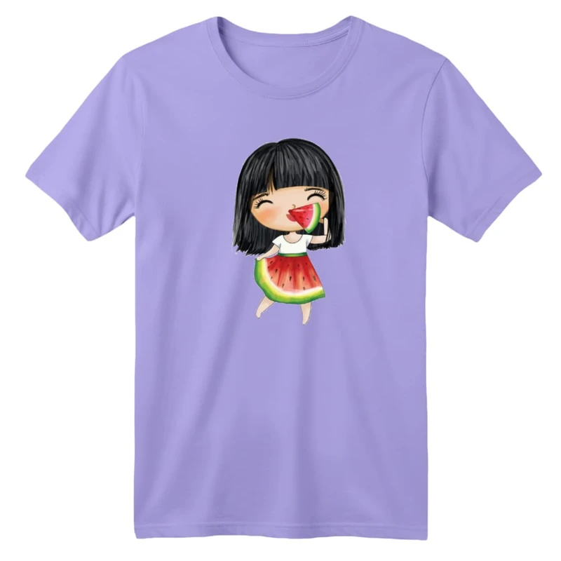 تی شرت آستین کوتاه بچگانه مدل دخترک یلدایی کد 10