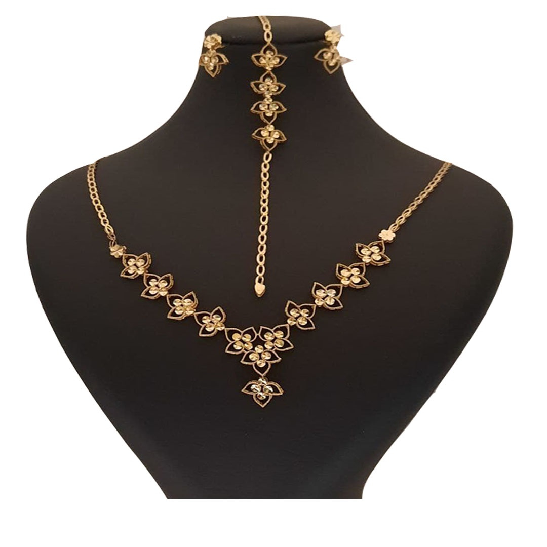 نیم ست طلا 18 عیار زنانه گالری یارطلا مدل تراش کد SR40-G