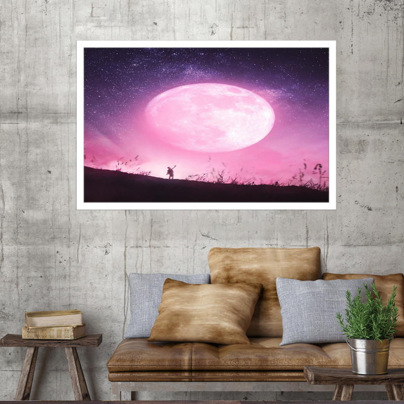 تابلو نوری بکلیت طرح رویای ماه مدل W-MO1683