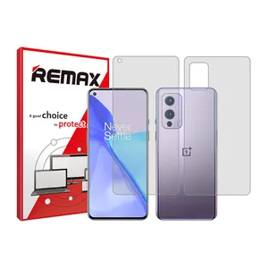 Remax clear screen protector HyGEL model suitable for One Plus 9 mobile phone along with the back of the phone