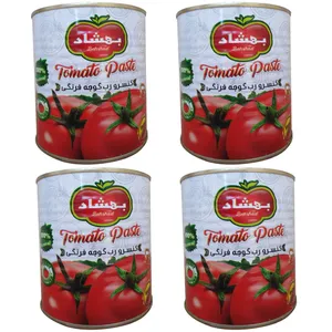 رب گوجه فرنگی غلیظ شده بهشاد - 800گرم بسته 4 عددی