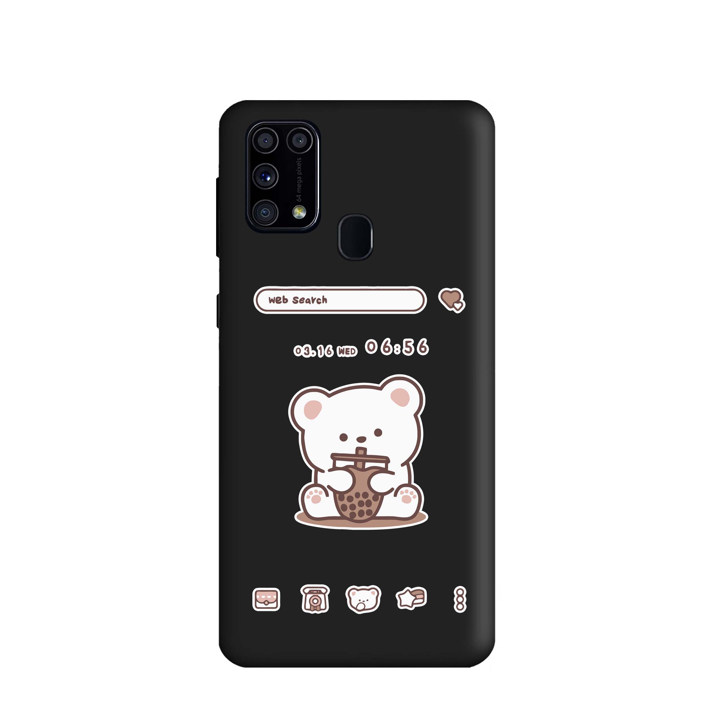 کاور طرح خرس اسموتی کد m2326 مناسب برای گوشی موبایل سامسونگ Galaxy F41 